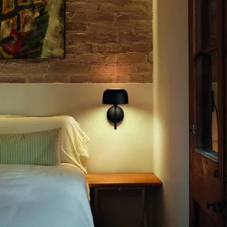 LED wandlamp Bol zwart mat, aluminium, hoogte 27 cm by Bover in Matzwart, White – product photo 2 of 3