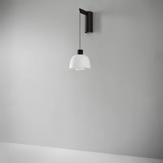 LED wandlamp Drep A/01, opaalwit, glas, 2.700 K från Bover i Svart, Opaalwit – produktbild 2 av 2