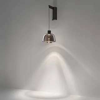 LED wandlamp Drep A/01, rookgrijs, glas, 2.700 K by Bover in Black, Rookgrijs – product photo 1 of 2