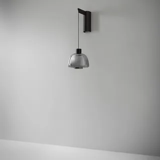 LED wandlamp Drep A/01, rookgrijs, glas, 2.700 K by Bover in Black, Rookgrijs – product photo 2 of 2
