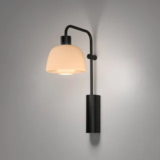 LED wandlamp Drep A/04, nude, glas, zwart, 2.700 K van Bover in Zwart, Nude – productfoto 2 van 2