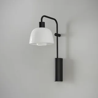 LED wandlamp Drep A/04, wit, glas, zwart, 2.700 K by Bover in Black, White – product photo 2 of 2