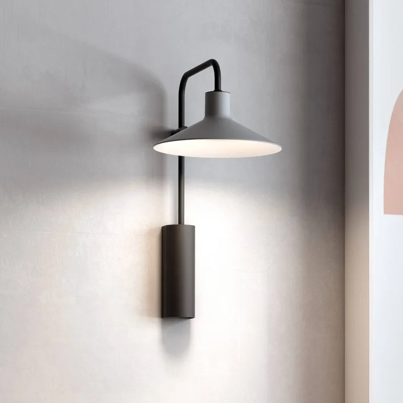 LED wandlamp Platet A/02 zwart/grijs by Bover in Ebbenhout-zwart, Light grey – product photo