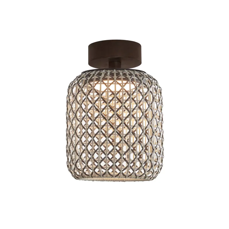 Nans PF/21 LED buiten plafondlamp, bruin by Bover in Grafietbruin, Brown – product photo
