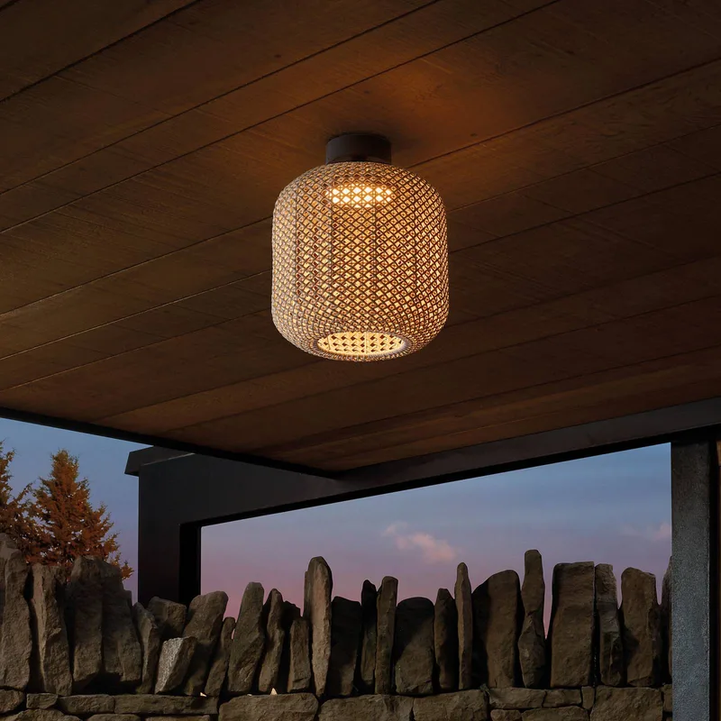 Nans PF/31 LED buiten plafondlamp, bruin van Bover in Grafietbruin, Bruin – productfoto