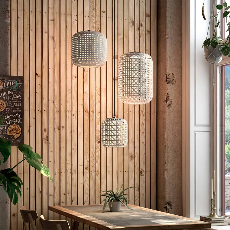 Nans S/3L LED hanglamp 3-lamps beige by Bover in Grafiet-bruin, Beige – product photo