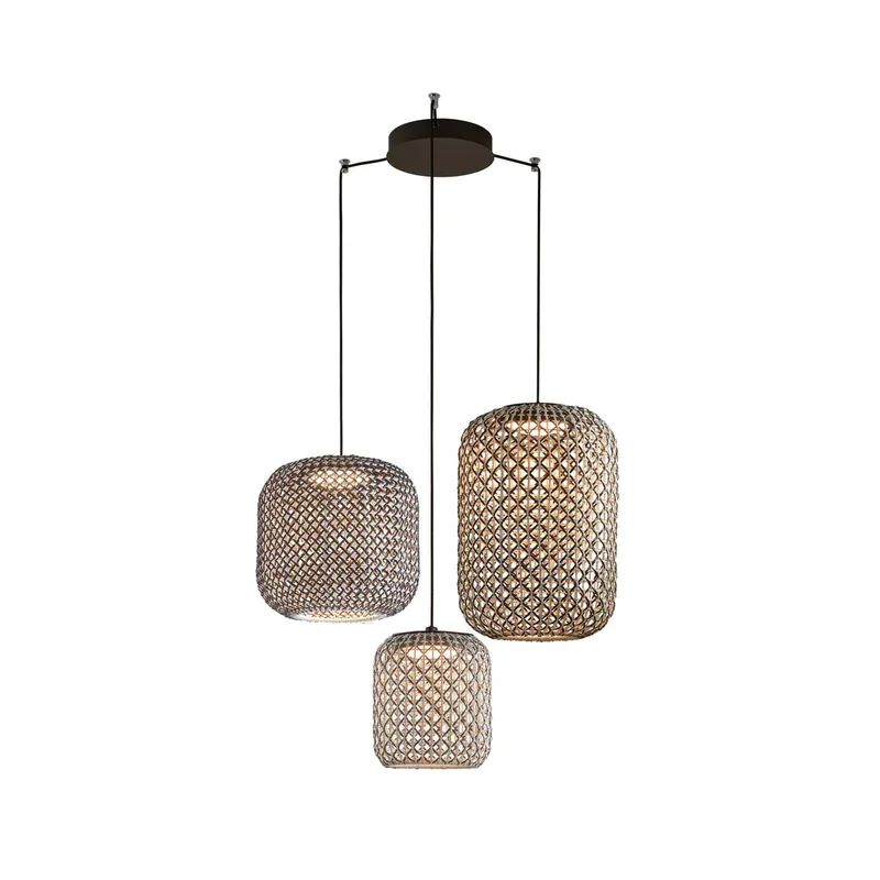 Nans S/3L LED hanglamp 3-lamps bruin by Bover in Grafiet-bruin, Brown – product photo