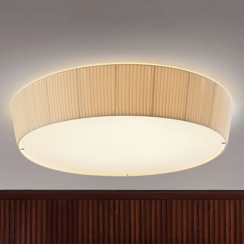 Plafonet 95 textiel-plafondlamp, Band crème van Bover in Wit – productfoto