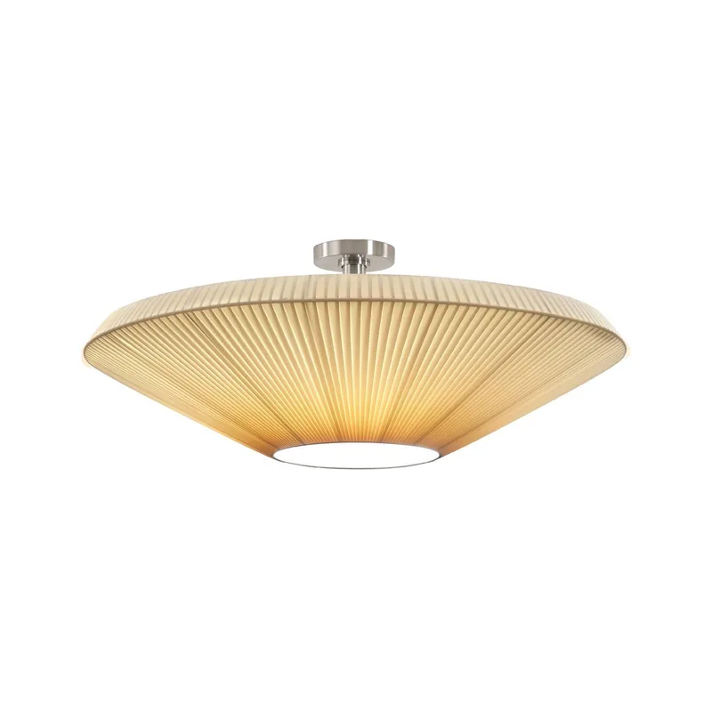 Siam 80 plafondlamp, nikkel/crèmekleurig, kunststof by Bover in Nikkel, Cream – product photo