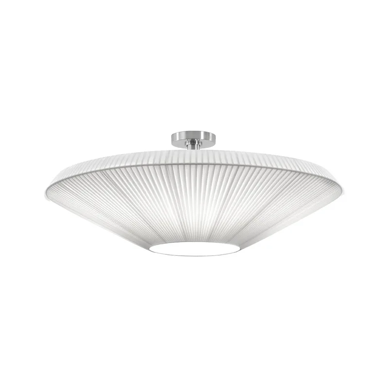 Siam 80 plafondlamp, nikkel/wit, kunststof by Bover in Nikkel, White – product photo