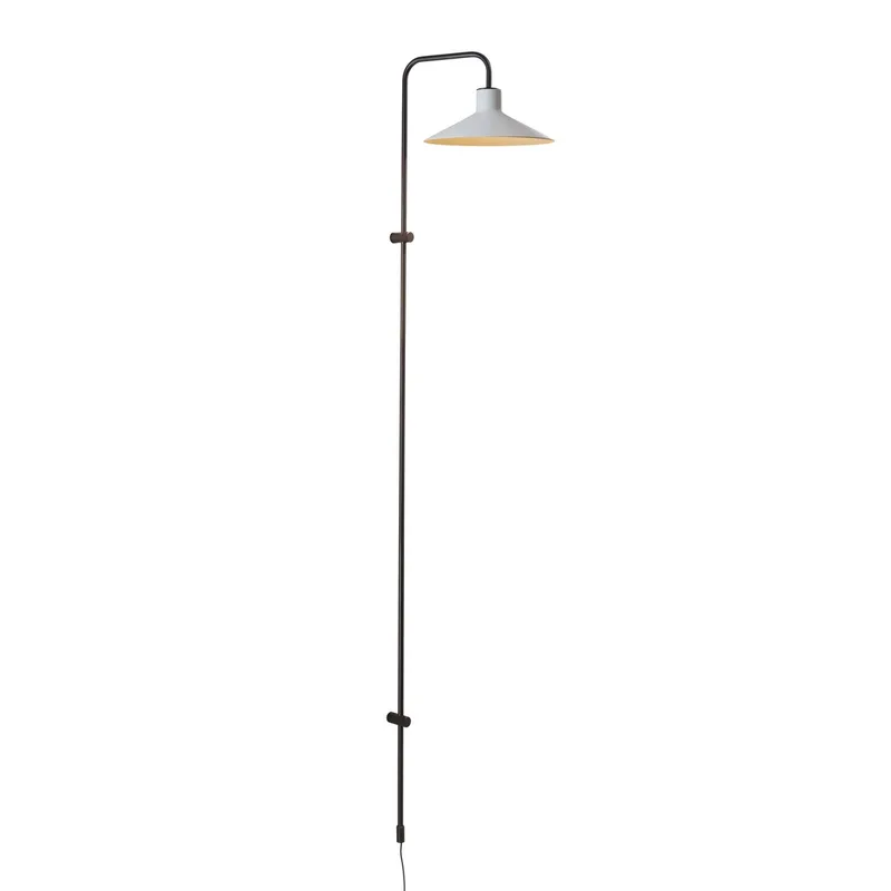 wandlamp Platet A/05, zwart/grijs, 142 cm, E14 by Bover in Ebbenhout-zwart, Light grey – product photo
