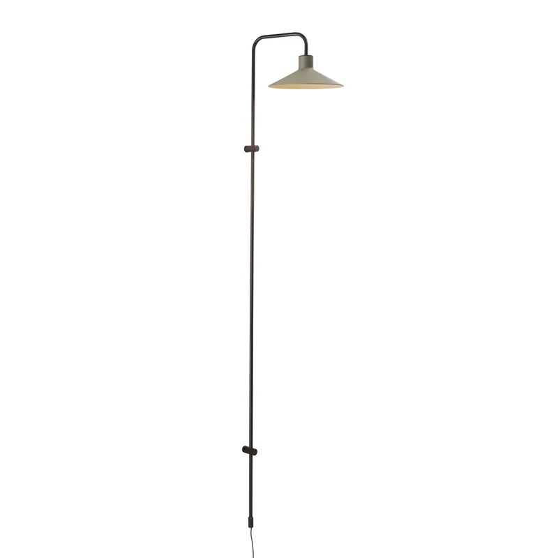 wandlamp Platet A/05, zwart/olijfgrijs, 142 cm, E14 by Bover in Ebbenhout-zwart, Olijfgrijs – product photo