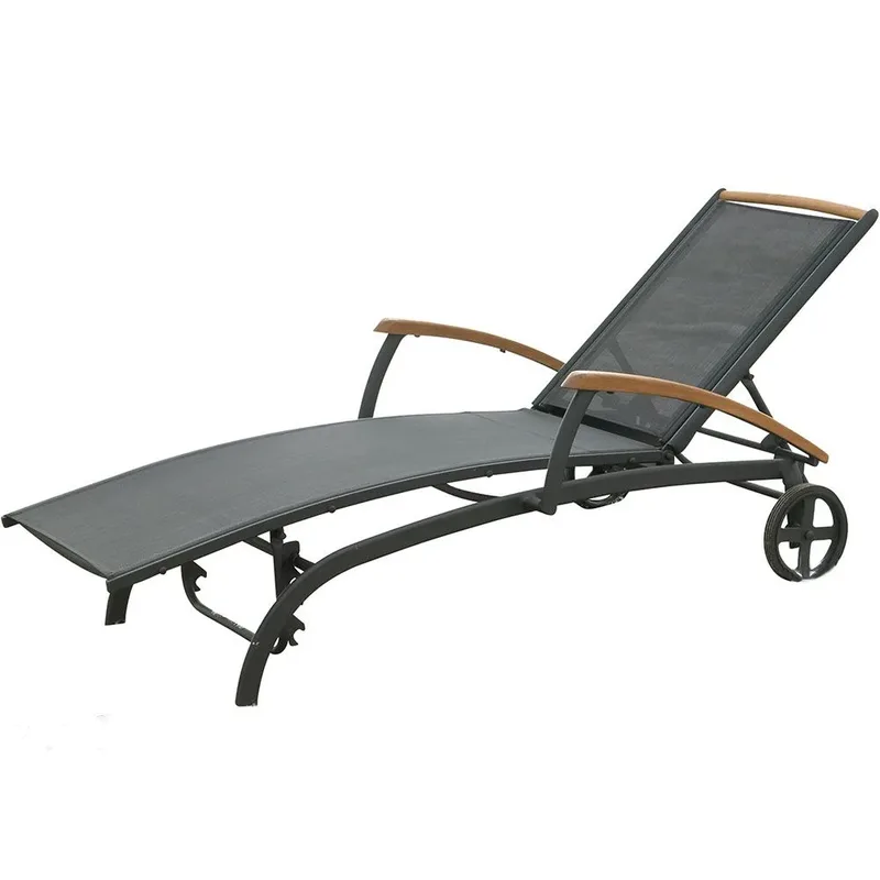 Andy Willow Bett Schwarz/Schwarz Teak von Brafab – Produktfoto
