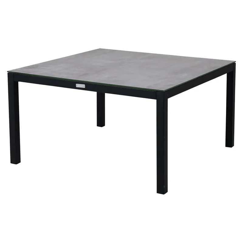Belfort Couchtisch schwarz/grau Aluminium 90x90 3D bedruckte Glasplatte von Brafab – Produktfoto