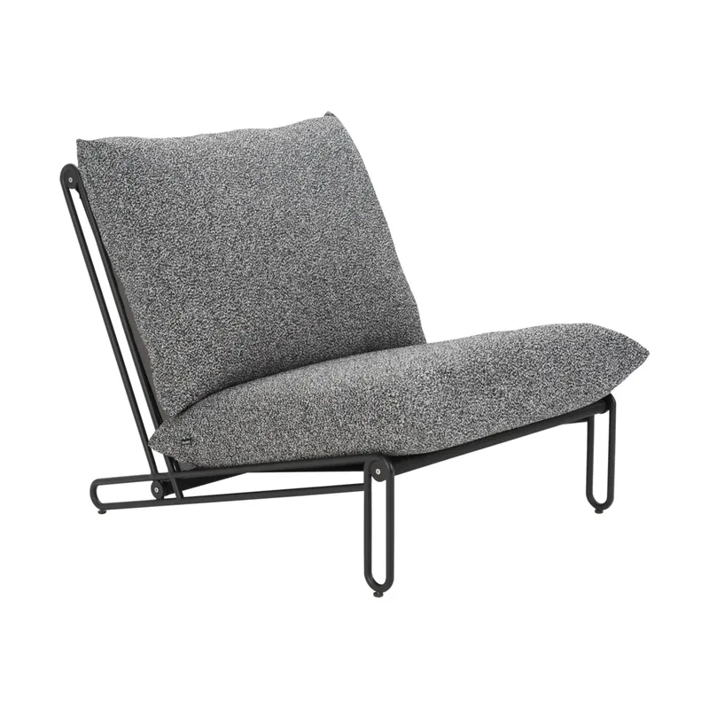 Blixt Loungesessel Schwarz-Teddy ant van Brafab – productfoto