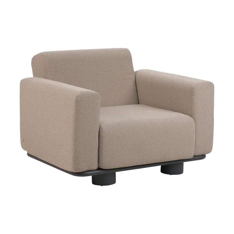 Bolster Sessel Antracit-teddy beige by Brafab – product photo