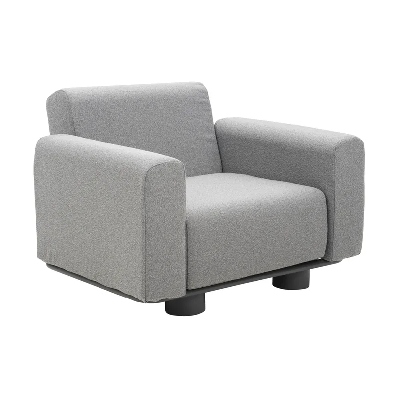 Bolster Sessel Antracit-teddy grey by Brafab – product photo