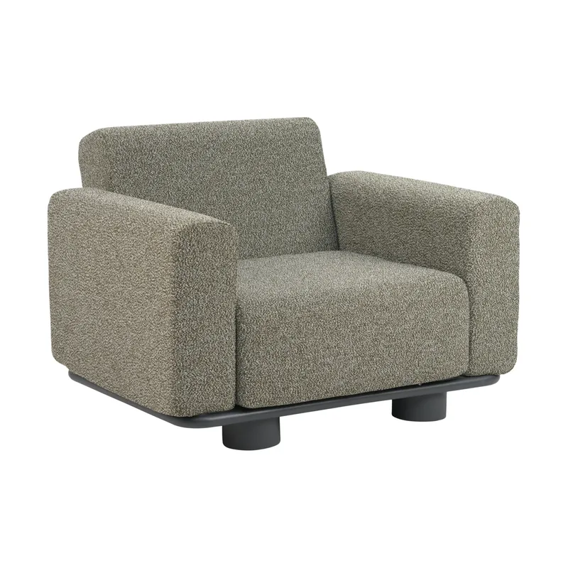 Bolster Sessel Antracit-teddy verde by Brafab – product photo