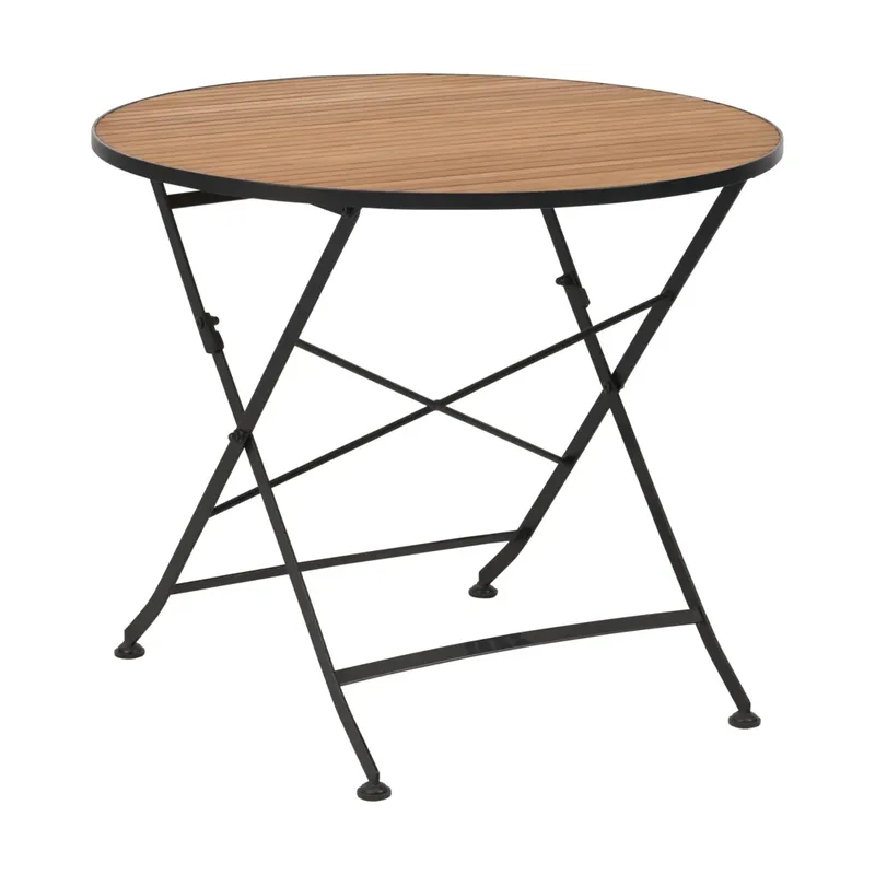 Brewer Esstisch Schwarz-Teak, Ø85 cm från Brafab – produktbild