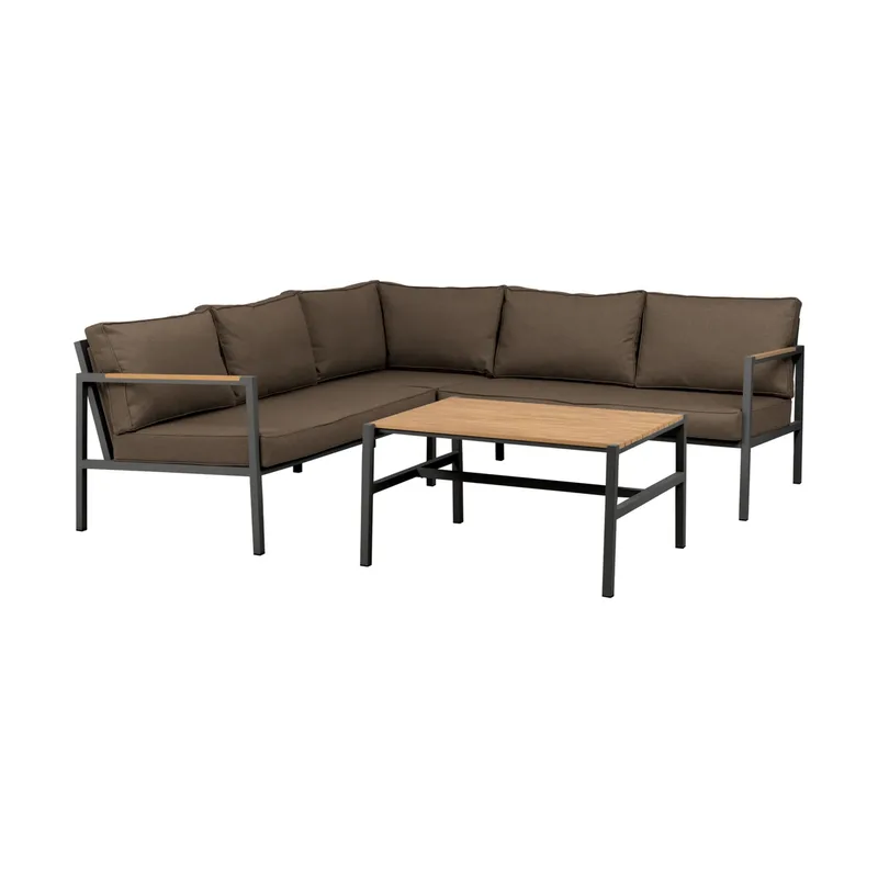 Cap Sofagruppe Anthrazit-braun, 5-Sitzer van Brafab – productfoto