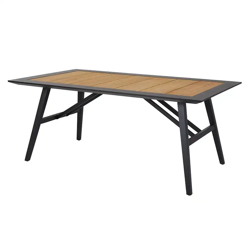 Chios Esstisch 100x175 cm schwarz/teak von Brafab – Produktfoto