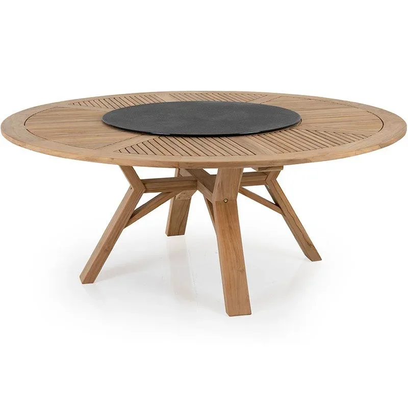 Circus Esstisch 180 cm Teak mit drehbarer Platte von Brafab – Produktfoto