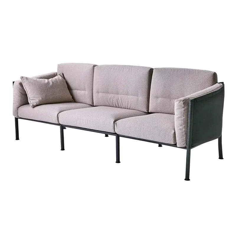 Delux sofa Teddy beige/schwarz von Brafab – Produktfoto