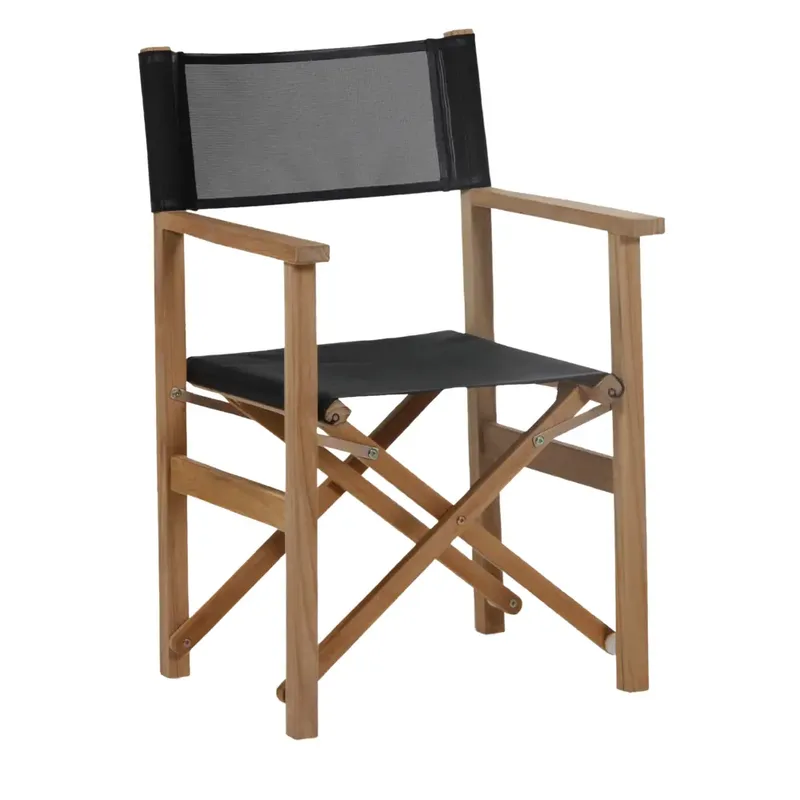 Drama regiestuhl schwarz / teak von Brafab – Produktfoto
