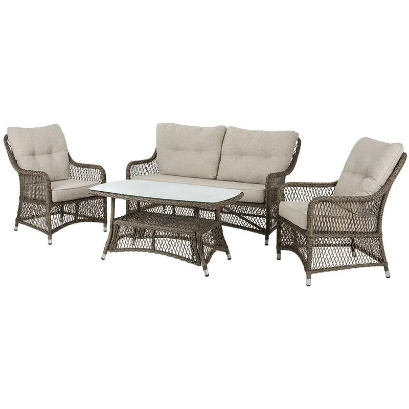 Elder Sofagruppe rustikal synthetisches Rattan von Brafab – Produktfoto