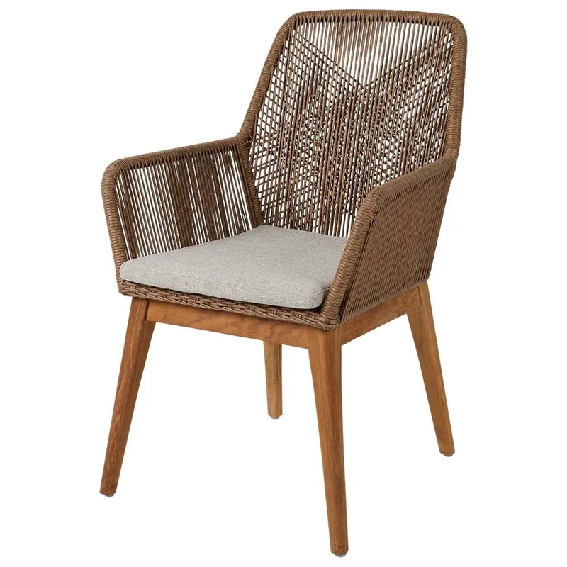 Hazel Sessel aus Teakholz/weichgemachtem Rattan von Brafab – Produktfoto