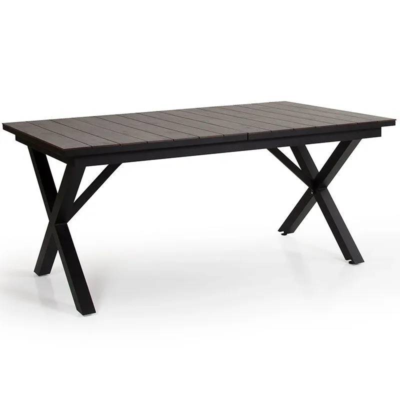 Hillmond Ausziehtisch 100x166-226 cm schwarz/grau von Brafab – Produktfoto