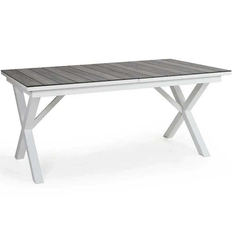 Hillmond Ausziehtisch 100x166-226 cm weiß/grau von Brafab – Produktfoto