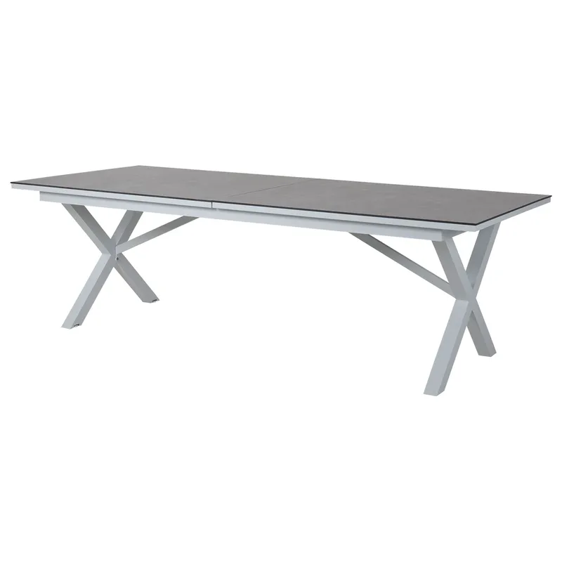 Hillmond Ausziehtisch 100x238-297 cm weiß/grau von Brafab – Produktfoto