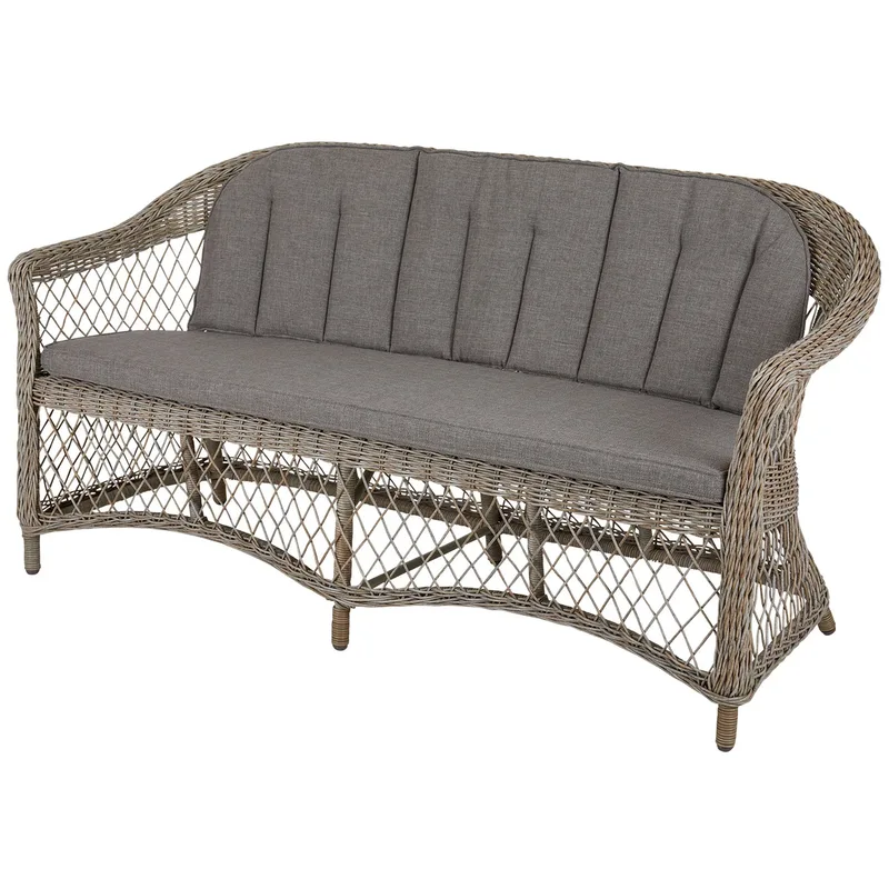 Kamomill 2-Sitzer Sofa Rattan inkl. Kissen von Brafab – Produktfoto