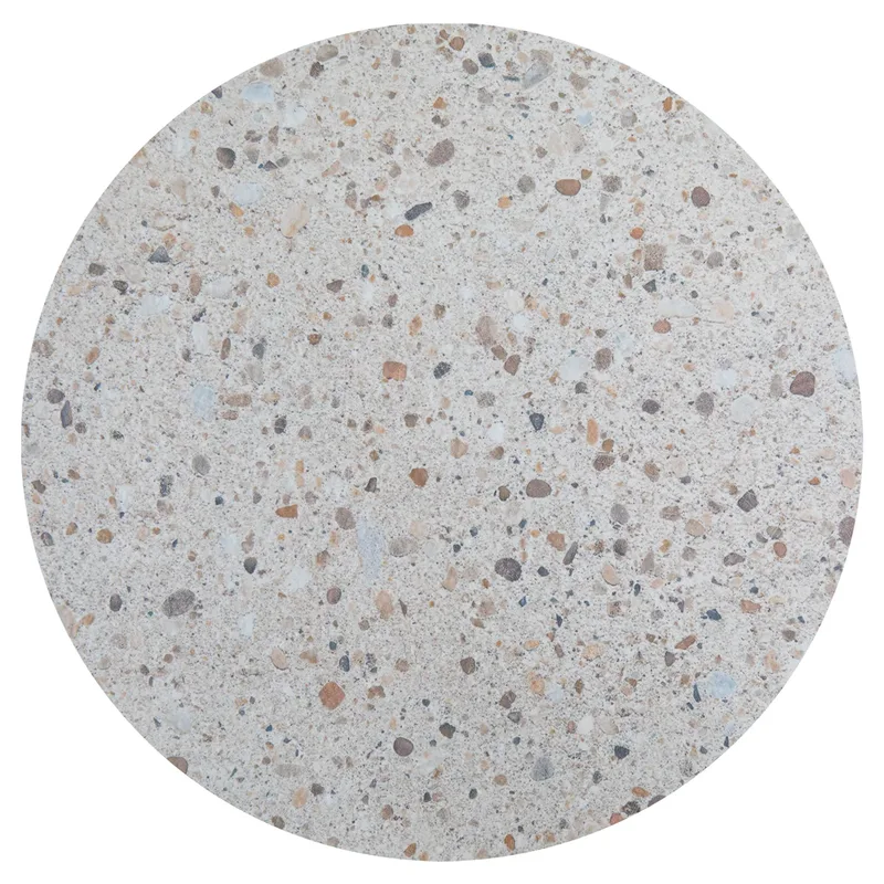 Laminat-Tischplatte 70 cm beige/terrazzo von Brafab – Produktfoto