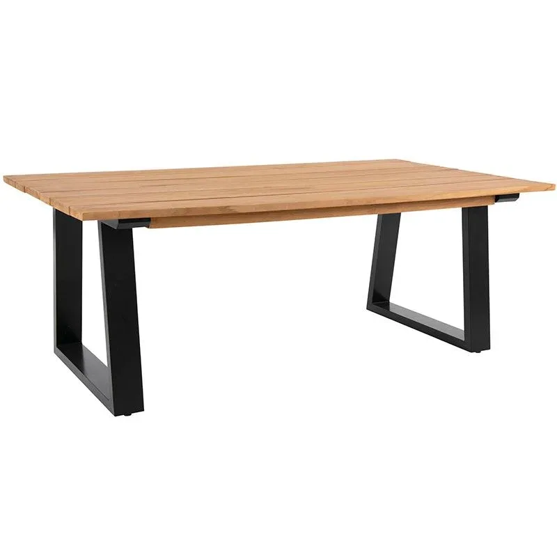 Laurion Couchtisch 67x130 cm teak/schwarz von Brafab – Produktfoto