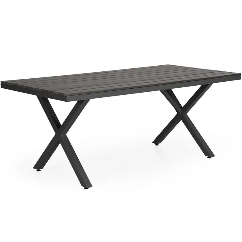 Leone Esstisch 100x200 cm schwarz Aluminium by Brafab – product photo