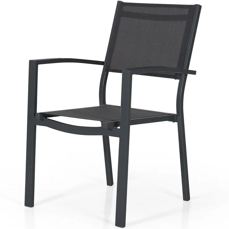 Leone Sessel Schwarz Aluminium von Brafab – Produktfoto