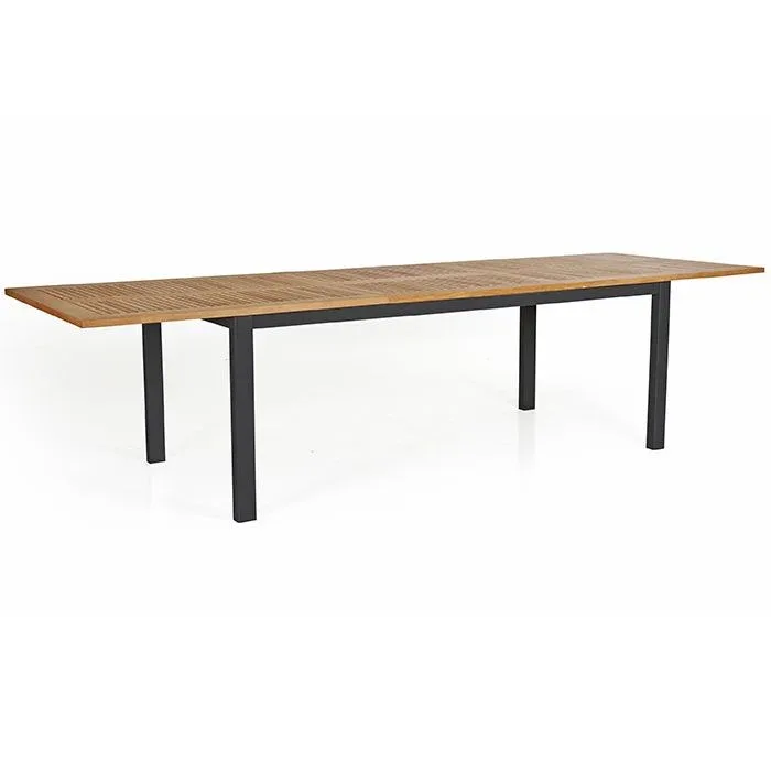 Lyon Esstisch 100 X 224-304 cm Schwarz / Teak von Brafab – Produktfoto