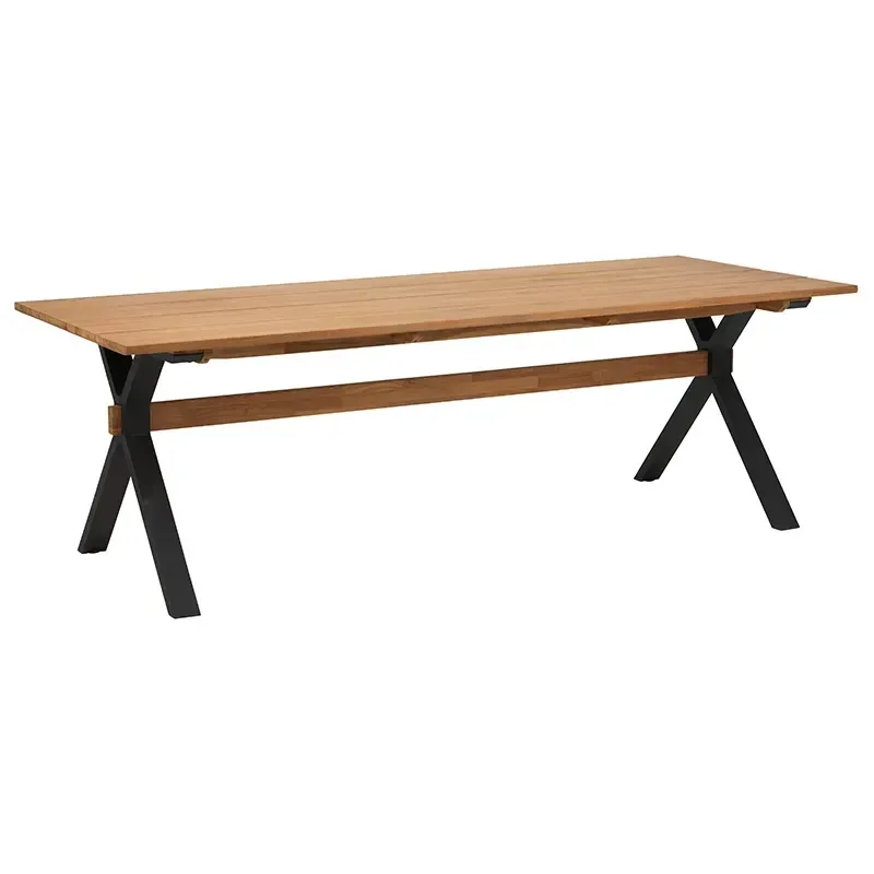 Mark esstisch 95x230 cm schwarz / teak von Brafab – Produktfoto