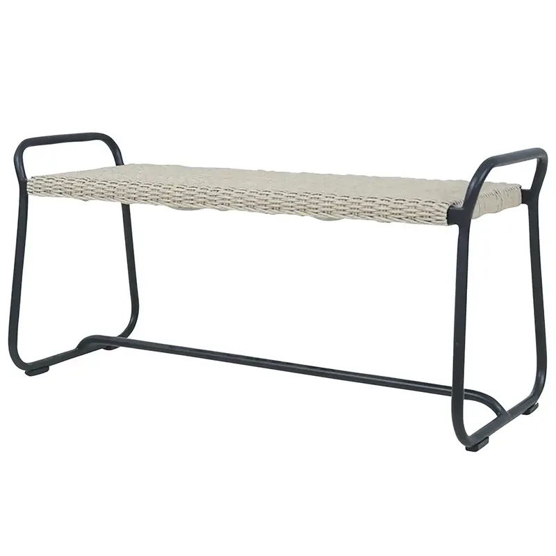 Midway Bank 110 cm schwarz/beige von Brafab – Produktfoto