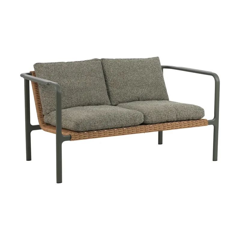 Motty Sofa Nordic green-teddy verde, 2-sitzig von Brafab – Produktfoto