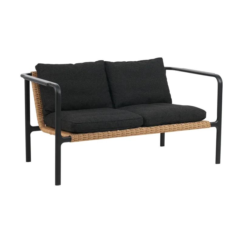 Motty Sofa Schwarz-teddy black, 2-sitzig von Brafab – Produktfoto