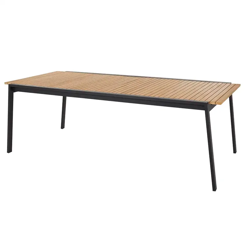 Naos Esstisch 100x220-320 cm schwarz/teak von Brafab – Produktfoto