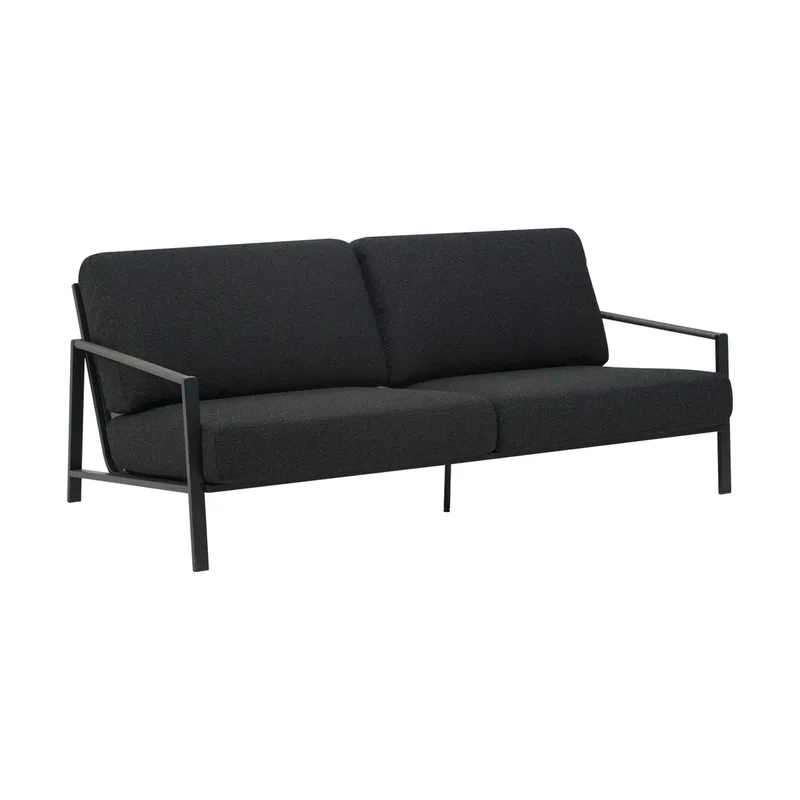 Naos Sofa Schwarz-teddy black, 2,5-Sitzer de Brafab – photo du produit