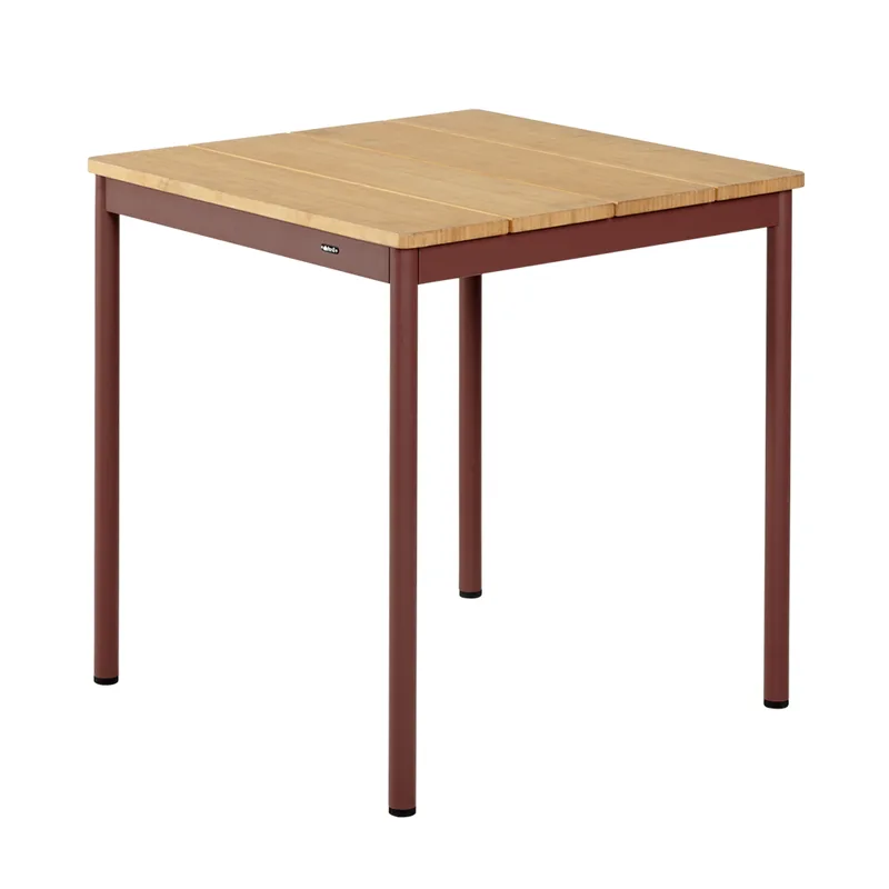 Nox Bistro Tisch 70x70 – Bambus/Zin Red von Brafab – Produktfoto