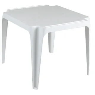 Olle stapelbarer Tisch 50x55 cm weißer Kunststoff von Brafab – Produktfoto 1 von 5