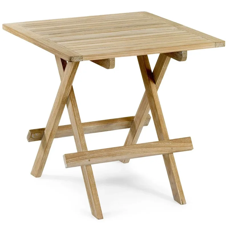 Opal Beistelltisch 50x50 cm whitepig. Teakholz von Brafab – Produktfoto