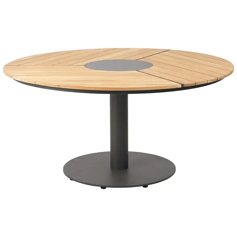 Peace Wood esstisch 150 cm anthrazit / teak von Brafab – Produktfoto
