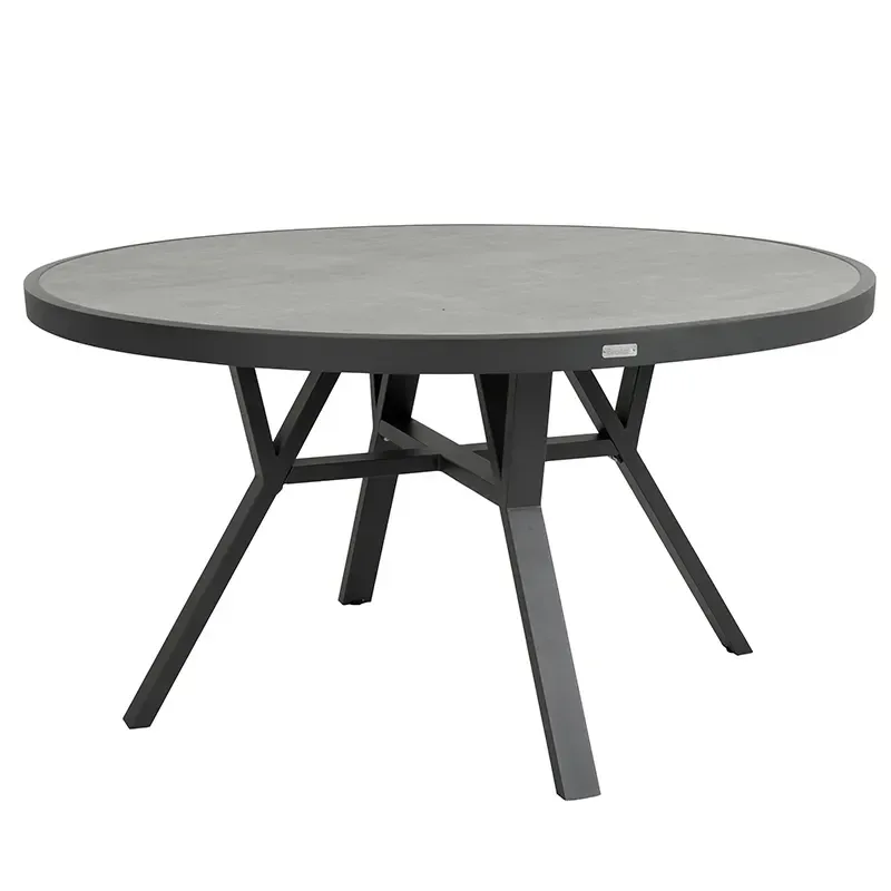 Samvaro esstisch 140 cm inklusive Glasplatte Anthrazit von Brafab – Produktfoto